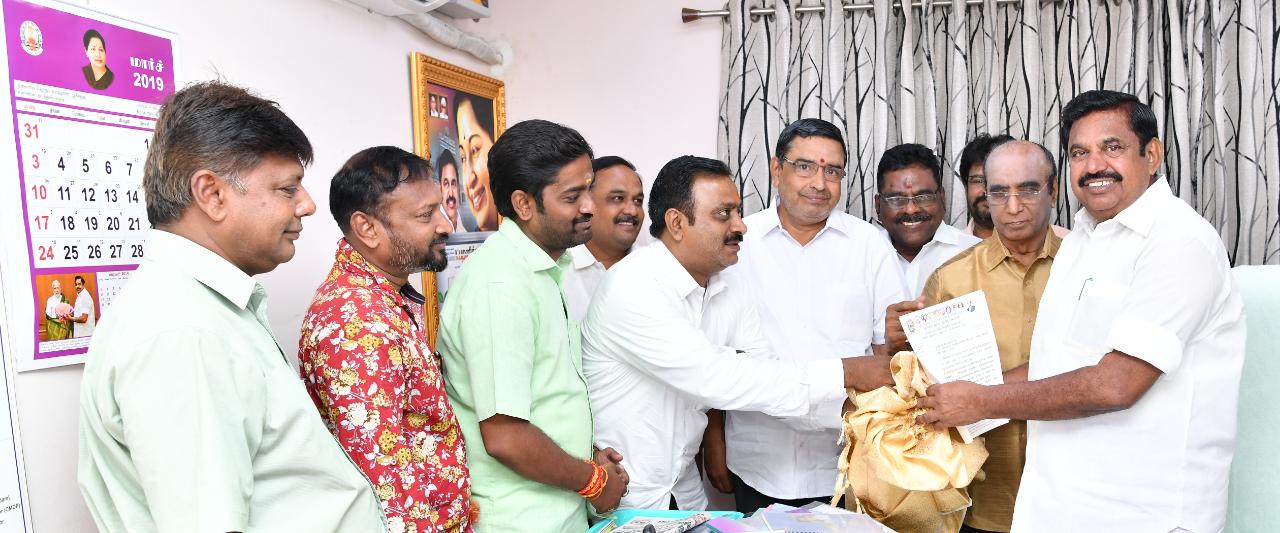 Prof CMKR met Hon. CM of Tamilnadu